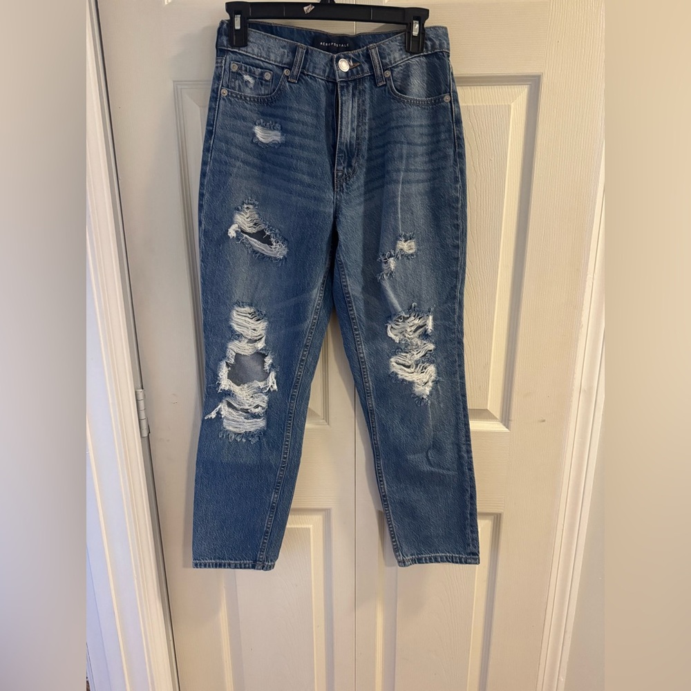 Aeropostale Distressed mom jeans